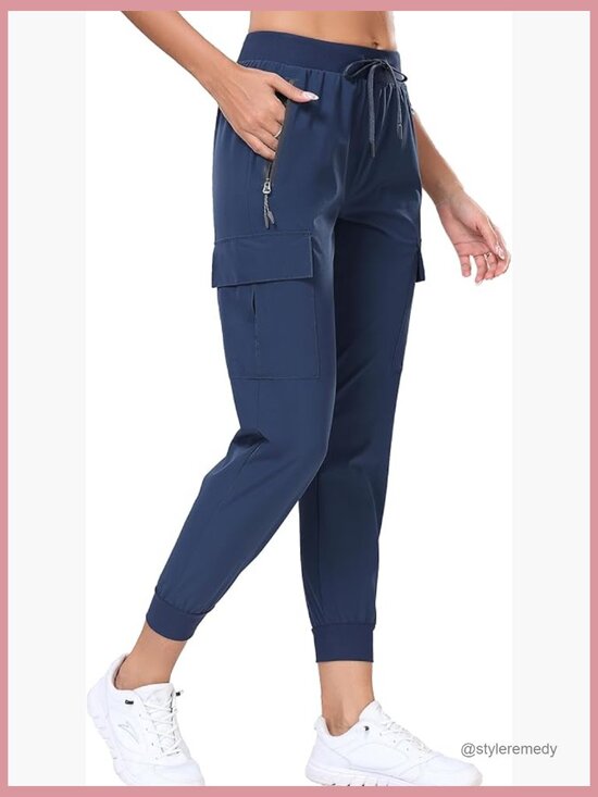 Pants - Lightweight Cargo Hiking Pants with Pockets Joggers Quick Dry UPF 50+